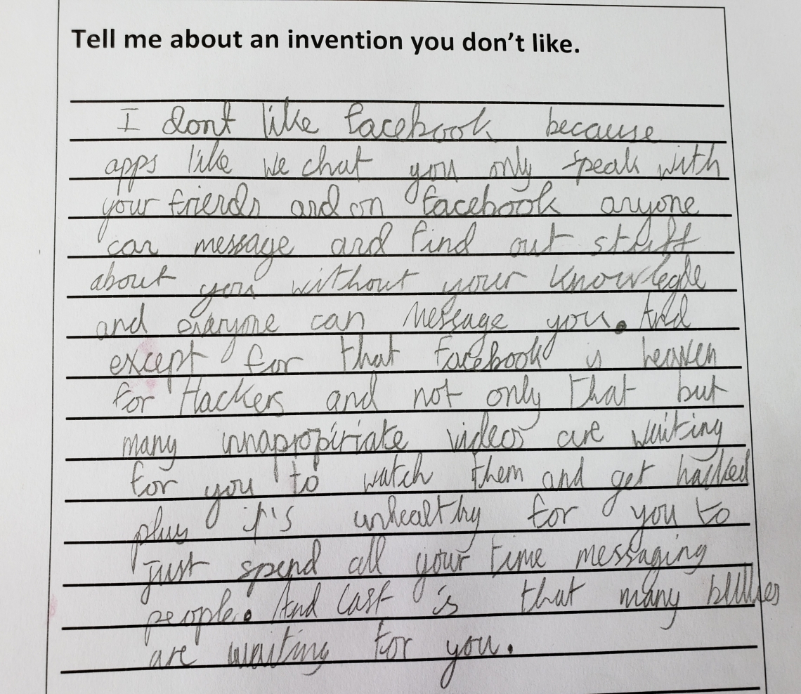 Children's opinions about inventions