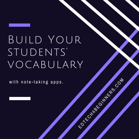 Building vocabulary using technology.