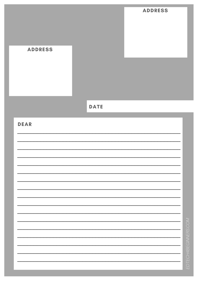 Letter Writing Template
