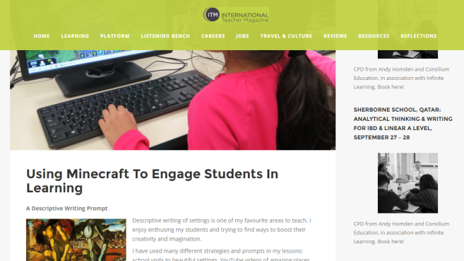 Using Minecraft To Engage Students In Learning