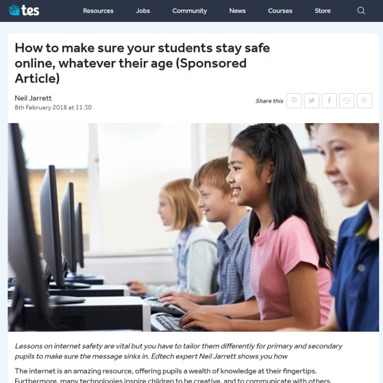 How to make sure your students stay safe online, whatever their age