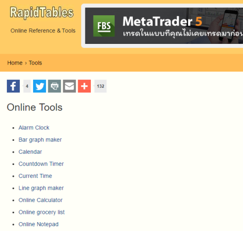 Online chart generator
